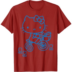 image:imageHello Kitty Retro Bike Ride Tee Shirt TShirtCranberry Red