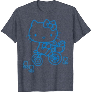 image:imageHello Kitty Retro Bike Ride Tee Shirt TShirtHeather Blue