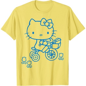 image:imageHello Kitty Retro Bike Ride Tee Shirt TShirtLemon Yellow