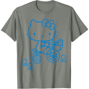 image:imageHello Kitty Retro Bike Ride Tee Shirt TShirtOlive Heather