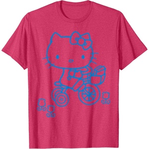 image:imageHello Kitty Retro Bike Ride Tee Shirt TShirtRed Heather
