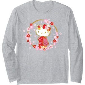 image:imageHello Kitty Sakura Spring Long Sleeve TShirtHeather Grey