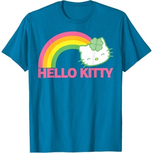 image:imageHello Kitty St Patricks Rainbow Tee Shirt TShirtSapphire Blue