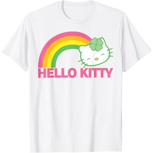 image:imageHello Kitty St Patricks Rainbow Tee Shirt TShirtWhite