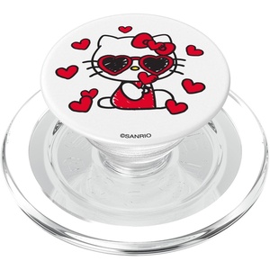 image:imageHello Kitty Sunglasses and Hearts PopSockets Adhesive PopGripMagnetic PopGrip