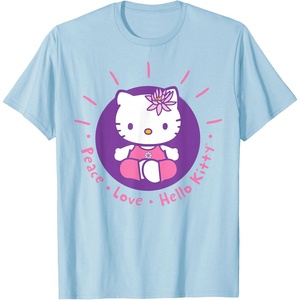 image:imageHello Kitty Yoga Peace Love Lotus Meditation TShirtBaby Blue