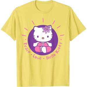 image:imageHello Kitty Yoga Peace Love Lotus Meditation TShirtLemon Yellow