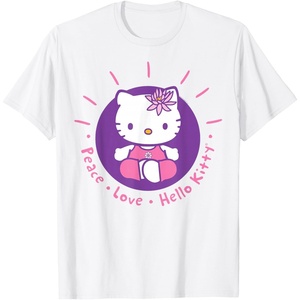 image:imageHello Kitty Yoga Peace Love Lotus Meditation TShirtWhite