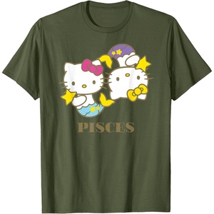 image:imageHello Kitty Zodiac Pisces TShirtOlive Green