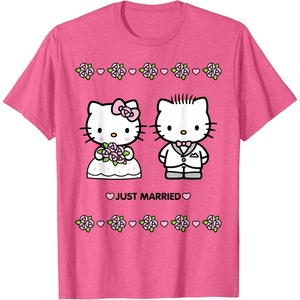 image:imageHello Kitty and Dear Daniel Just Married Tee Shirt TShirtPink Heather
