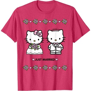 image:imageHello Kitty and Dear Daniel Just Married Tee Shirt TShirtRed Heather
