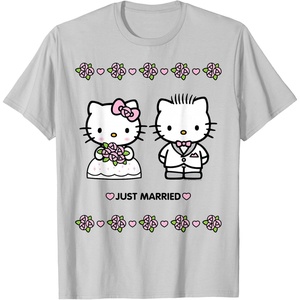 image:imageHello Kitty and Dear Daniel Just Married Tee Shirt TShirtSilver Grey