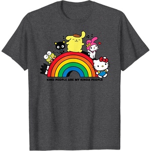 image:imageHello Kitty and Friends Kind People TShirtDark Heather Grey