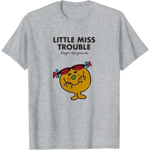 image:imageMr Men Little Miss Trouble TShirtHeather Grey