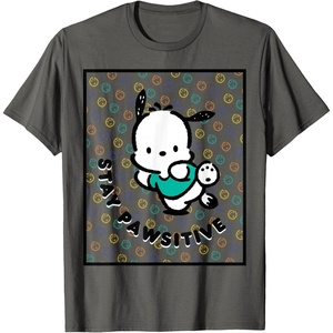 image:imagePochacco Stay Pawsitive Positive Good Energy Fun Vibes TShirtAsphalt Grey