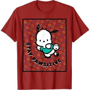 image:imagePochacco Stay Pawsitive Positive Good Energy Fun Vibes TShirtCranberry Red