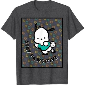 image:imagePochacco Stay Pawsitive Positive Good Energy Fun Vibes TShirtDark Heather Grey