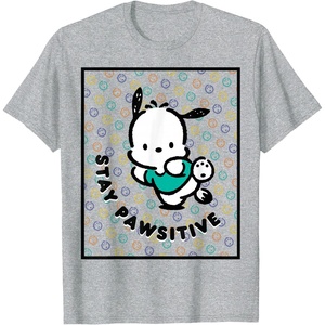 image:imagePochacco Stay Pawsitive Positive Good Energy Fun Vibes TShirtHeather Grey