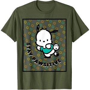 image:imagePochacco Stay Pawsitive Positive Good Energy Fun Vibes TShirtOlive Green