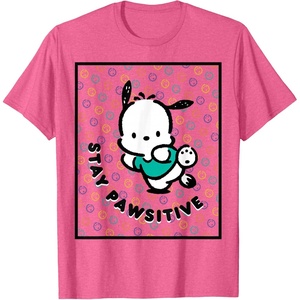 image:imagePochacco Stay Pawsitive Positive Good Energy Fun Vibes TShirtPink Heather