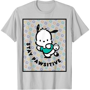 image:imagePochacco Stay Pawsitive Positive Good Energy Fun Vibes TShirtSilver Grey