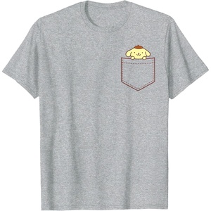 image:imagePompompurin Chest Pocket TShirtHeather Grey