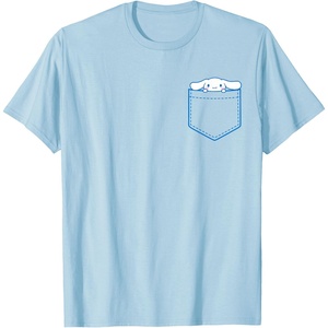 image:imageSANRIO Cinnamoroll Chest Pocket TShirt  UnisexAdults and Kids  White  Short Sleeve  Classic Fit  Cotton Polyester  Machine Wash  SmallBaby Blue