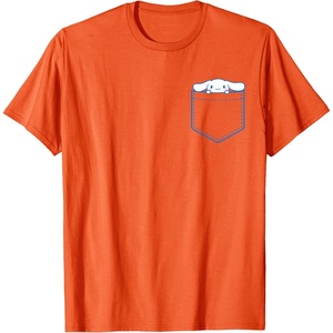 image:imageSANRIO Cinnamoroll Chest Pocket TShirt  UnisexAdults and Kids  White  Short Sleeve  Classic Fit  Cotton Polyester  Machine Wash  SmallOrange