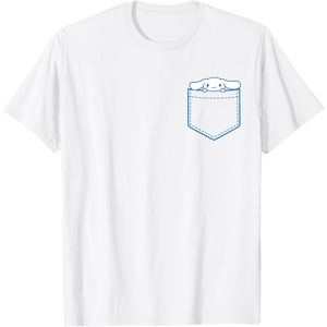image:imageSANRIO Cinnamoroll Chest Pocket TShirt  UnisexAdults and Kids  White  Short Sleeve  Classic Fit  Cotton Polyester  Machine Wash  SmallWhite