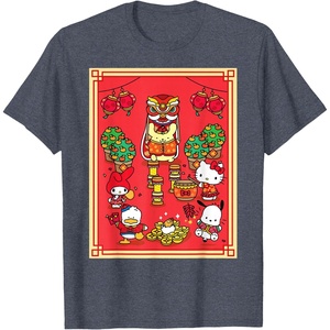 image:imageSANRIO Hello Kitty and Friends Happy Lunar New Year TShirtHeather Blue