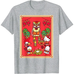 image:imageSANRIO Hello Kitty and Friends Happy Lunar New Year TShirtHeather Grey