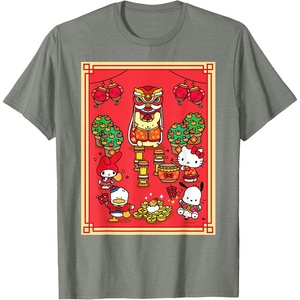 image:imageSANRIO Hello Kitty and Friends Happy Lunar New Year TShirtOlive Heather