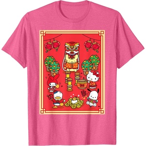 image:imageSANRIO Hello Kitty and Friends Happy Lunar New Year TShirtPink Heather