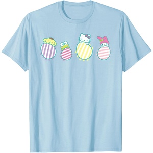 image:imageSanrio Hello Kitty Keroppi My Melody Pompompurin Easter Eggs TShirtBaby Blue