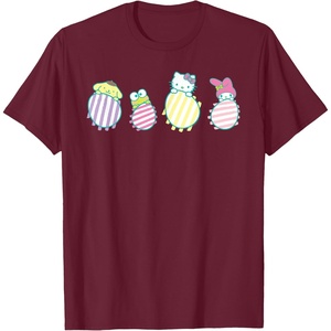 image:imageSanrio Hello Kitty Keroppi My Melody Pompompurin Easter Eggs TShirtBurgundy
