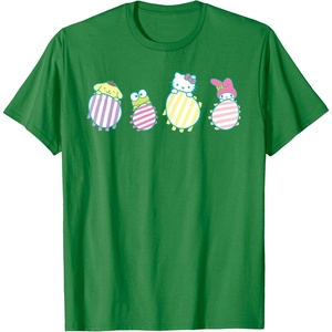image:imageSanrio Hello Kitty Keroppi My Melody Pompompurin Easter Eggs TShirtKelly Green