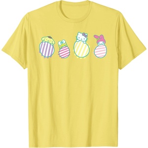 image:imageSanrio Hello Kitty Keroppi My Melody Pompompurin Easter Eggs TShirtLemon Yellow