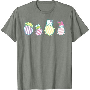 image:imageSanrio Hello Kitty Keroppi My Melody Pompompurin Easter Eggs TShirtOlive Heather