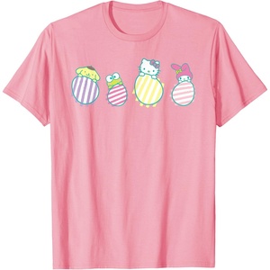 image:imageSanrio Hello Kitty Keroppi My Melody Pompompurin Easter Eggs TShirtPink