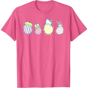 image:imageSanrio Hello Kitty Keroppi My Melody Pompompurin Easter Eggs TShirtPink Heather