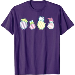 image:imageSanrio Hello Kitty Keroppi My Melody Pompompurin Easter Eggs TShirtPurple