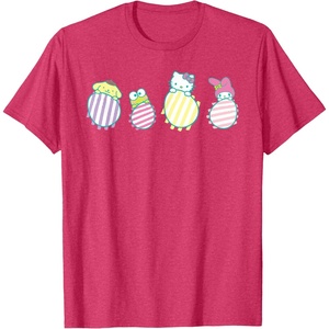 image:imageSanrio Hello Kitty Keroppi My Melody Pompompurin Easter Eggs TShirtRed Heather