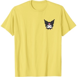 image:imageSanrio Kuromi Front and Back Logo Tee Shirt TShirtLemon Yellow