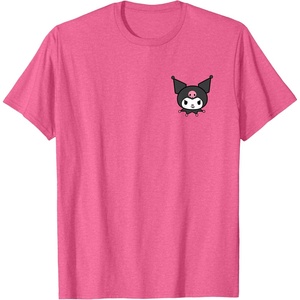 image:imageSanrio Kuromi Front and Back Logo Tee Shirt TShirtPink Heather