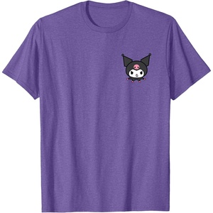 image:imageSanrio Kuromi Front and Back Logo Tee Shirt TShirtPurple Heather
