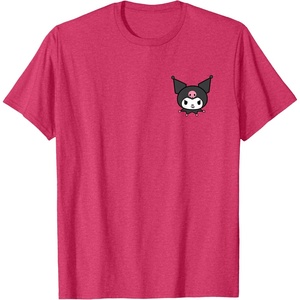 image:imageSanrio Kuromi Front and Back Logo Tee Shirt TShirtRed Heather