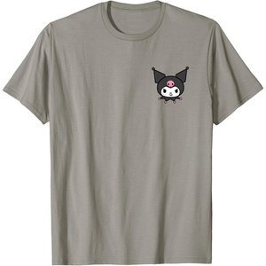 image:imageSanrio Kuromi Front and Back Logo Tee Shirt TShirtSlate Grey