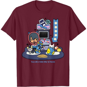 image:imageToca Life x Hello Kitty amp Friends Arcade TShirtBurgundy