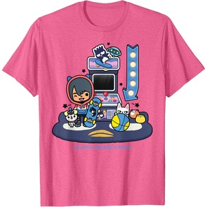 image:imageToca Life x Hello Kitty amp Friends Arcade TShirtPink Heather
