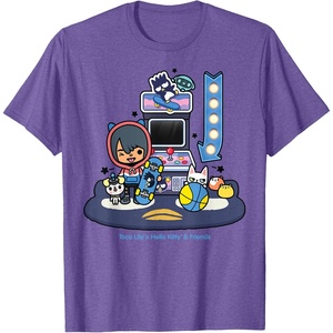 image:imageToca Life x Hello Kitty amp Friends Arcade TShirtPurple Heather